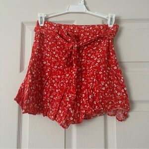 Zara Floral Tie-Front Skort